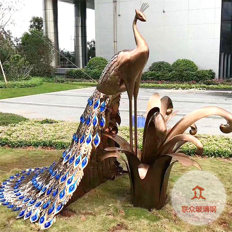 大型不銹鋼雕塑定制戶外鳳凰海豚鹿鯨魚圓環(huán)公園學校園林景觀擺件