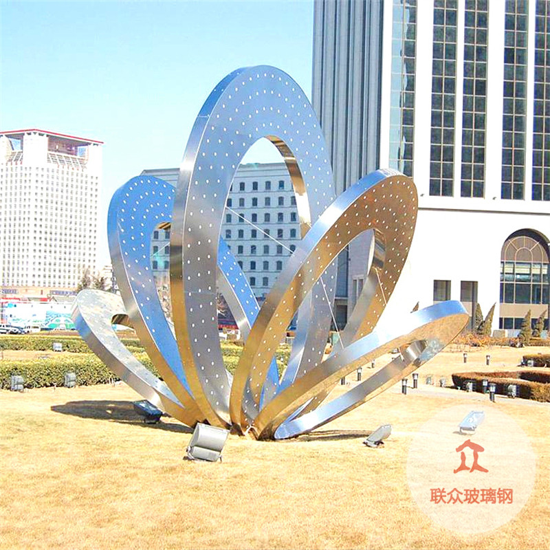 不銹鋼雕塑廠家定制商場廣場校園林大型地產(chǎn)鏡面現(xiàn)代抽象創(chuàng)意雕塑
