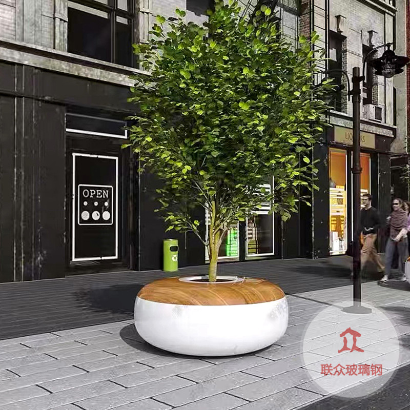 玻璃鋼商場(chǎng)休閑椅座椅樹(shù)池造型公共休息椅家具坐凳戶(hù)外創(chuàng)意椅定制