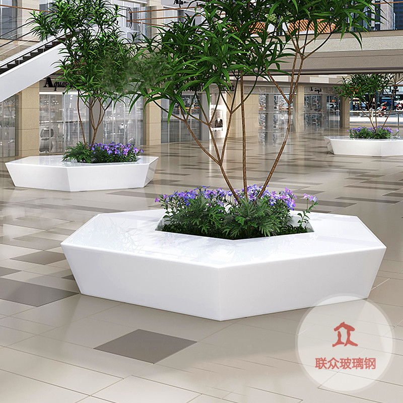 大型玻璃鋼樹(shù)池坐凳商場(chǎng)休閑椅景觀廣場(chǎng)創(chuàng)意花盆公園種植戶(hù)外座椅