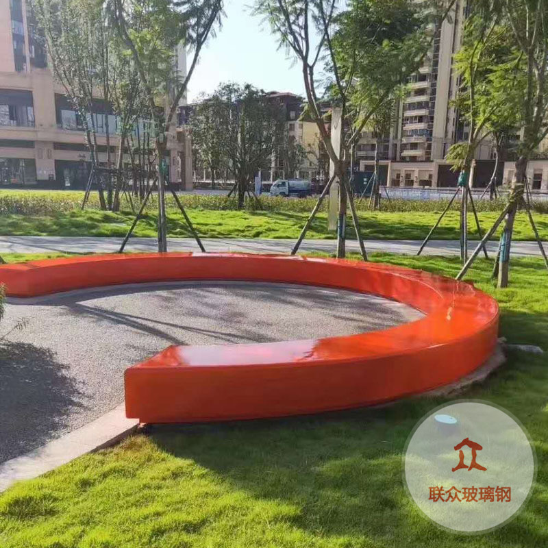 小異形學(xué)校戶外公園休閑座椅區(qū)長商場玻璃鋼樹池坐凳花池條凳廠家