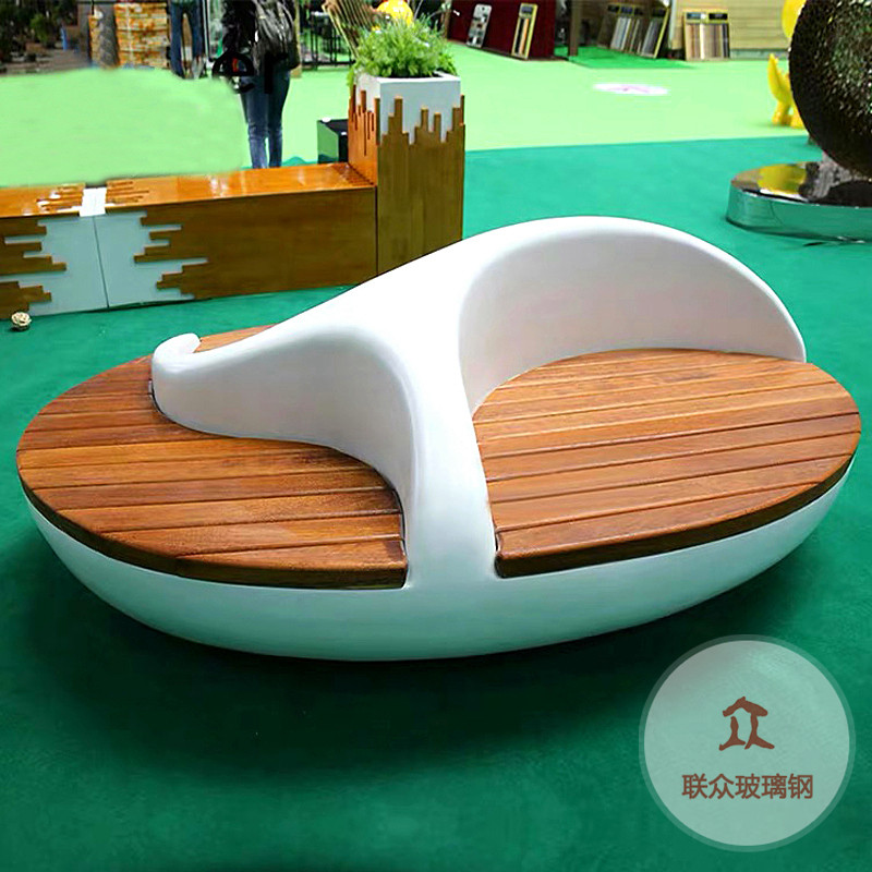 玻璃鋼休閑椅花盆組合鵝卵石坐凳創(chuàng)意戶外公共休息區(qū)椅子商場(chǎng)座椅
